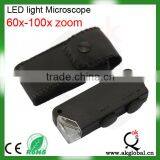 Good Quality Portable Zoom LED Lght Microscope With Focus Adjustable Button