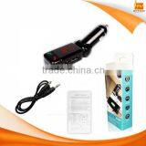 Wireless In-car Bluetooth Fm Transmitter Car Charger With Dual USB Port, Music Control and Hands-free Calling