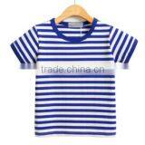 2016 Fashion Cheap Top Quality 100% Cotton Yarn Dyed Stripe Couple T-shirt Family thumbnail-4