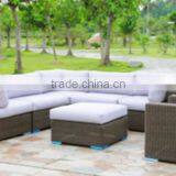 Erin Living Sofa High Glass Garden Furniture Aluminum Frame Artificial Rattan Wicker Furniture