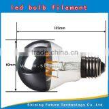 Shadowless Led Bulb Dimmable Mirror Silver Cover A60 2w 4W 5W 6W 8W Filament Edison Bulb Quality Choice thumbnail-1