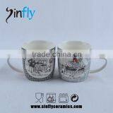 Hot Sale Heart Shaped Handle Ceramic Tea Cup Promotion Cup thumbnail-6