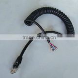 RJ45 twist pair 8 core 100mhz coiled ethernet cable