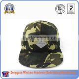Adjustable Flat Bill 2D Embroidery Camo Baseball 5 Panel Cap thumbnail-6