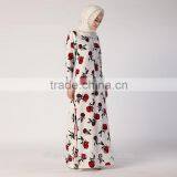 Modern Floral Muslim Abaya Dubai Islamic Abaya Dress thumbnail-2
