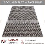 2016 Modern Design Hand Woven Flat Weave Jacquard Wool Rug