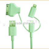 Mfi Certified 2.4A Fast Charge 3 in 1 Combo Charging Usb Cable for Devices