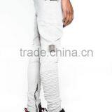 Grey Biker JOGGERS Man Pants Moto Jogger Pants Gym Pants (lotbike076) thumbnail-4
