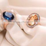 18K Gold Color Rings With Blue Gemstone 3gram Gold Ring thumbnail-3