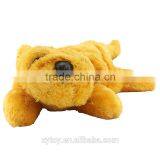 Yellow Sleeping Wholesale Plush Stuffed Dog Toys