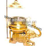Fancy Handmade Chafing Dish for Sale | Top Quality New Design Chafing Dish | Brass Plated Chafing Dish thumbnail-4