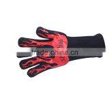 Shanhai Best Price 100% Cotton Lining Aramid Fiber Custom Silicone 932F Kitchen Gloves Heat Resistant thumbnail-4