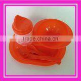 1 Set of 5pcs Orange Tableware Plastic Spicnic Set thumbnail-1