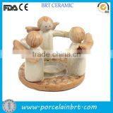 Custom design ceramic angel candle holder