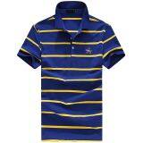 YixigeluoT-shirt Men's Summer 2017 New Men's Stripes, Men's Short Sleeve T-shirt, Brief Men's POLO Lapel T-shirt T-shirt thumbnail-3