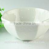Hot Sale Round Porcelain Popcorn Bowl White Bowl Cheap Ceramic Bowl Ceramic Porcelain for Kitchen thumbnail-1