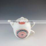 2015 New AB Grade Factory 2 Pcs Ceramic Teapot With Cup Set Embossing Microwave Safe thumbnail-4