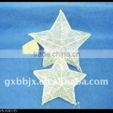 White metal wire star shape christmas decoration sets