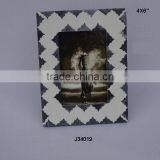 Grey and Wihte Moroccan Cut Work Bone Mosaic Photo Frame Available in All Photo Sizes thumbnail-1