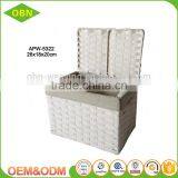 Quality Paper Rope Rectangular Storage Basket With Lid thumbnail-2