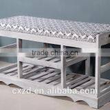 Factory Price Good Quality Wooden Shoes-changing Bench thumbnail-1
