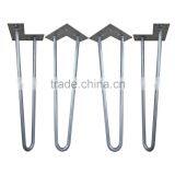 16 Inch Set of Four Steel Hairpin Table Legs for End Tables thumbnail-2