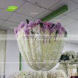 GNW FLD-Hanging161018-001 Latest Design Hot Sale Silk Artificial Flower Hanging Halo for Wedding Decoration thumbnail-2