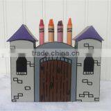 Hot Sell Wooden Castle Pencil Holder Crayon Holder Princess Party Favors Made in China thumbnail-1