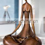 New Bronze Office Decoration Sex Art Mother and Son Sculpture thumbnail-1