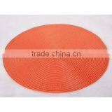 Orange pp Round Placemat/tablemats for Dinner Sets/plastic Placemats