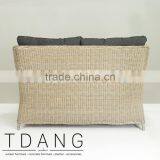 Driago Wicker Sofa- Outdoor Rattan Bench- Patio Brown Wicker Bench thumbnail-4