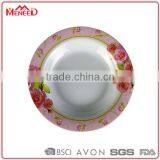Royal Gold Line Design With Rose Printed Round Plates Dinnerware Sets Cheap thumbnail-1