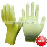 NMSAFETY Yellow Nylon Coated Yellow PU Gloves Importer of Working Gloves in China thumbnail-1