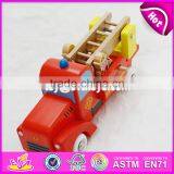 2017 New Design Children Wooden Fire Truck Toys W04A289 thumbnail-3