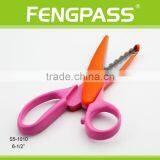 S5-1010 6.5 Inch 2Cr13 Stainless Steel Blade With Plastic Handle Zig Zag Scissors thumbnail-3