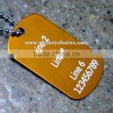 Anodized Aluminum Millitry Dog Tag