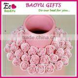 modern fashion creative home decorations wedding props pinch flower ornaments ceramic candle holders