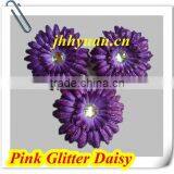 4"Purple Glitter Daisy Flowers