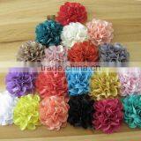 Fabric Flower With Rhinestone in Center for Kids Hair Accessories thumbnail-1