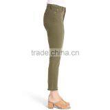 Nichelle Frayed Stretch Twill Ankle Pants thumbnail-3