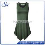 95%Rayon 5%Spandex Sleeveless Top Elegant Tunic Top for Sexy Women thumbnail-4