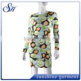 Hot Selling Milky Fabric Long Sleeve Printing Women Dress thumbnail-2