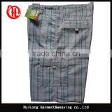 Manufacture Plaid Coated Pattern Breathable Men Pocket Shorts thumbnail-3