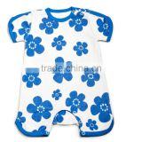 2014 popular kids wear baby girl fancy flowered rompers for lovely infants playsuit