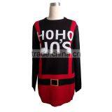 Black Jacquard Pattern Acrylic Women Christmas Sweater thumbnail-2