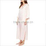 OEM Service Women Sleepwear V Neck Silk Nightgown thumbnail-3