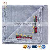 Lovely Embroidered Cashmere Wool Blanket for Baby Made in China thumbnail-2