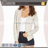 women soft handfeel rib knitting cuff long sleeve v neck knitted button up cardigan