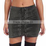 Custom Made Latest Sexy Mature Ladies Tight Mini Velvet Skirts thumbnail-2