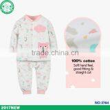 Long Sleeve Pink Bear Pattern Children Girl Clothing Set Baby Wear Importing From China thumbnail-1